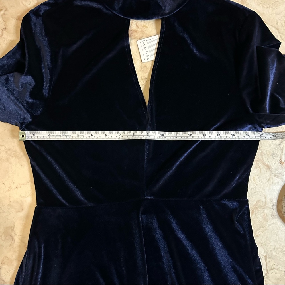 NEW Loveriche Velvet Keyhole Backless Mini Dress Size Large - Picture 8 of 13